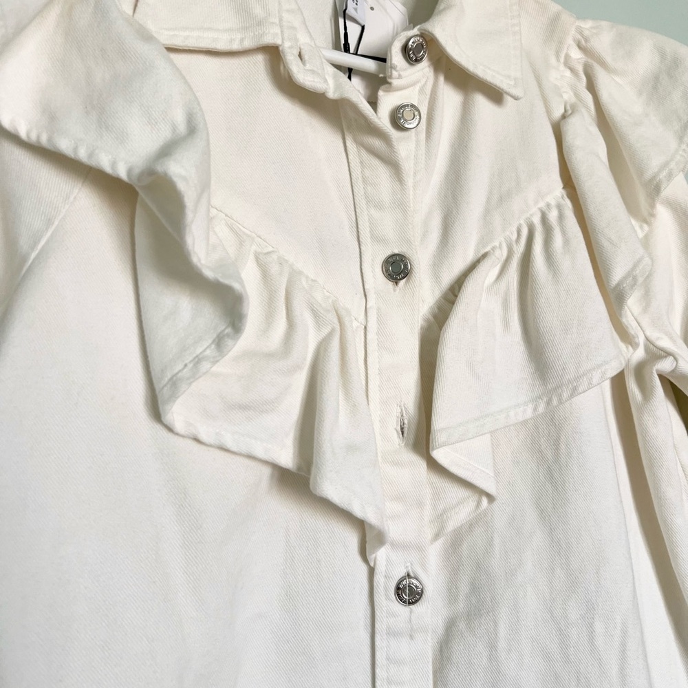 Zara Denim Ruffle Dress - Picture 3 of 5